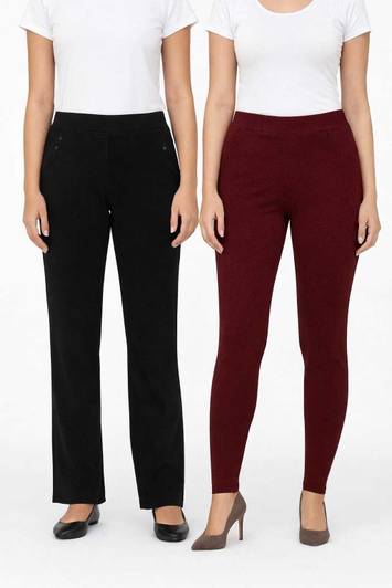 chardikla Black, Maroon Jegging