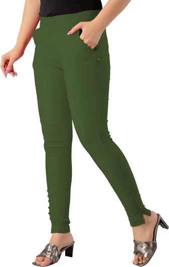 RAHAMAN DRESSES Dark Green Jegging