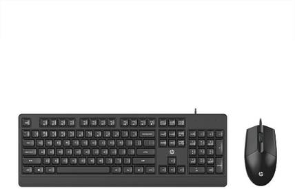 HP KM180 Keyboard & Mouse Wired USB Standard Desktop Keyboard Compatible with Desktop, Laptop, Mac 1600 DPI Mouse, 12 fn keyboard shortcuts, 1 yr warranty