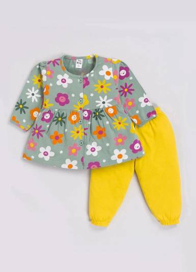 TINY BINY Baby Girls Casual Top Pant