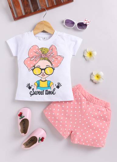 carrydreams Girls Casual T-shirt Skirt