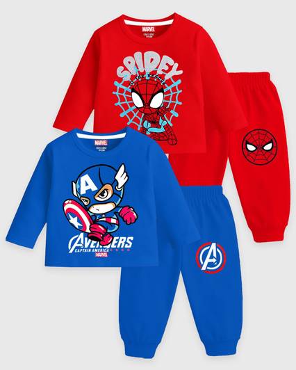 MARVEL BY MISS & CHIEF Boys Spiderman Casual T-shirt Track Pants