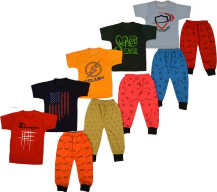 एल्फॉनसो छोटे बच्चे और छोटी बच्ची कैज़ुअल टी-शर्ट ट्रैक पैंट