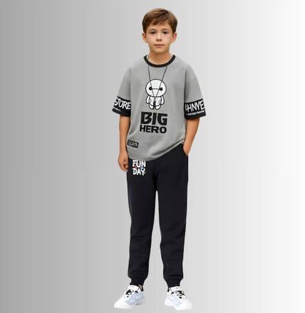 LILBITS Boys Casual T-shirt Track Pants