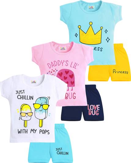 Kuchipoo Girls Casual T-shirt Shorts