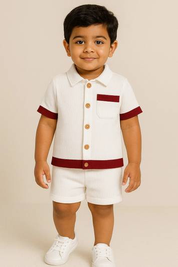 GREENLAND ECOSTRWZ Baby Boys Party(Festive) Shirt Shorts