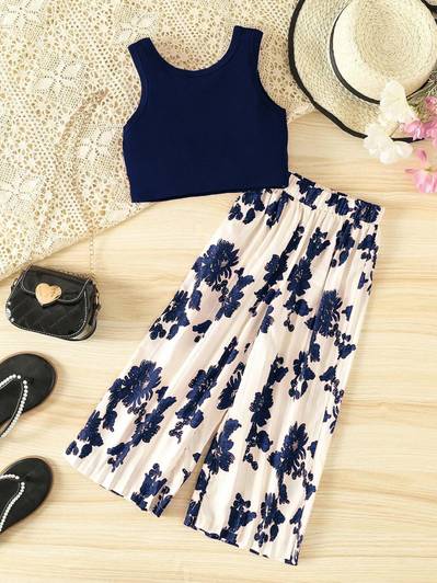 TIOR Girls Party(Festive) Top Pant