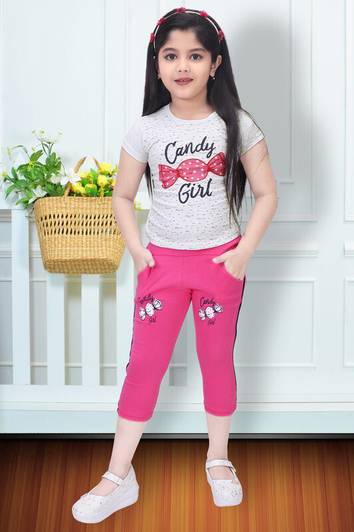 AS NAZIM DRESSES Girls Casual Top Capri