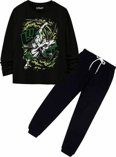 Litway Boys Casual T-shirt Track Pants