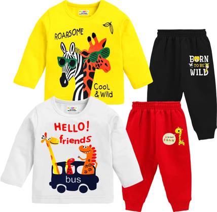Kuchipoo Baby Boys Casual T-shirt Track Pants