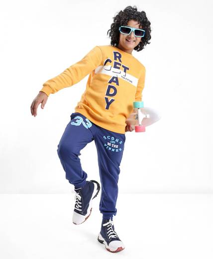 Patche Boys Casual Sweatshirt Sweatpant, Track Pants