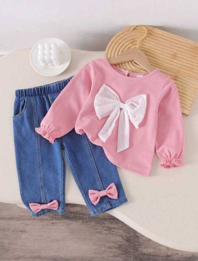 MANJURALA Girls Party(Festive) Top Jeans
