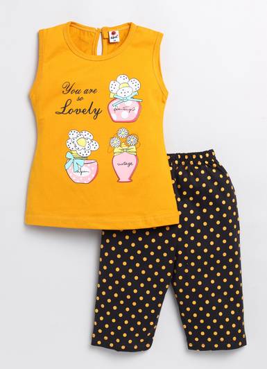 Mars Infiniti Baby Girls Casual Top Capri