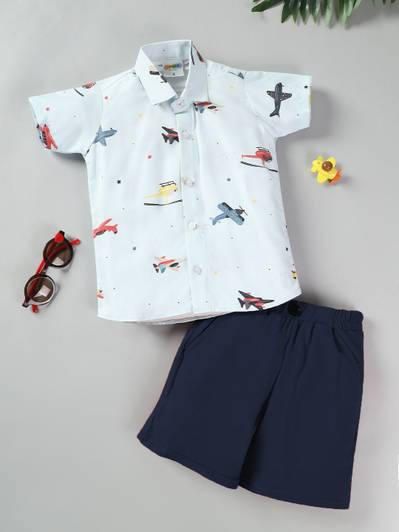 Nesh Creation Boys Party(Festive) Shirt Shorts