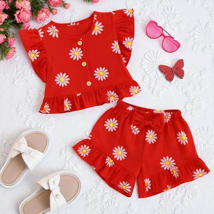 SS Fashion Baby Girls Casual Top Shorts