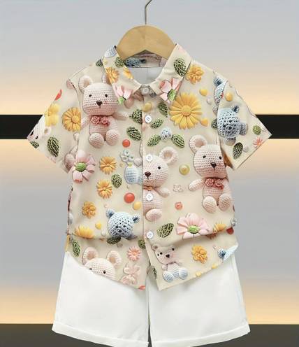 lullino Baby Boys Casual Shirt Shorts