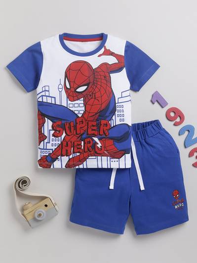SmartRAHO Boys Spiderman Casual T-shirt Shorts