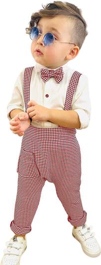 Belliza Baby Boys & Baby Girls Party(Festive) Shirt Dungaree, Bow Tie