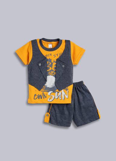 टाइनी बाइनी लड़के कैज़ुअल टी-शर्ट शॉर्ट्स