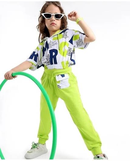 Patche Girls Casual T-shirt Track Pants