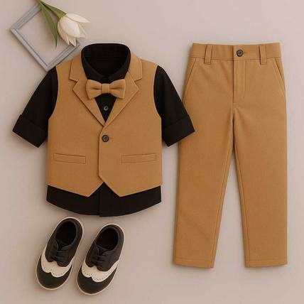 ANSHI COLLECTIONS Boys Party(Festive) Bodysuit Waistcoat