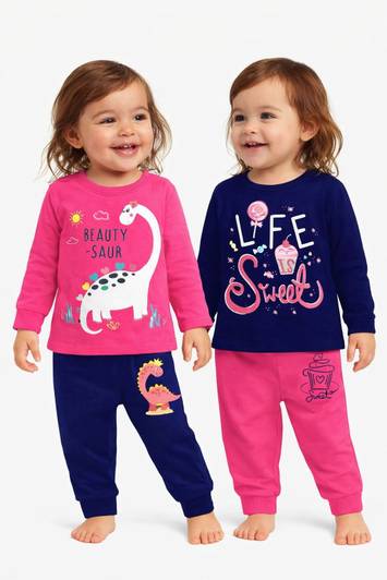 Berry Joy Baby Girls Casual T-shirt Track Pants