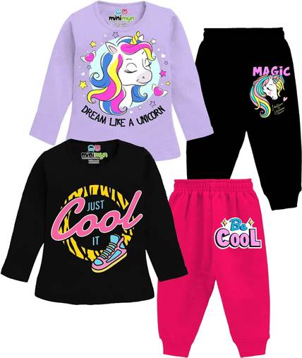 MINI MYN Baby Girls Casual T-shirt Pyjama