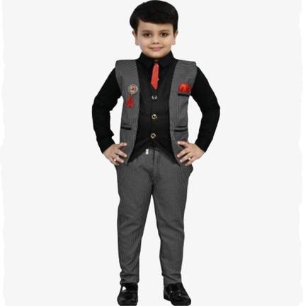 Paryushnam Boys Party(Festive) Waistcoat Shirt, Pant