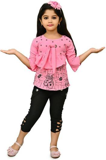 AsSahanaraDresses Girls Party(Festive) Top Capri