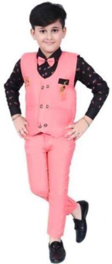 ssjfashion Boys Party(Festive) Shirt Shirt, Trouser, Waistcoat