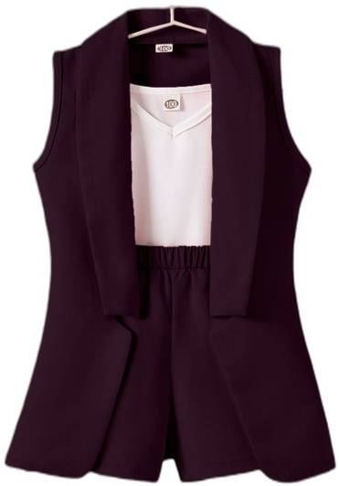 LAXNEEP Girls Party(Festive) Jacket Shorts, Top