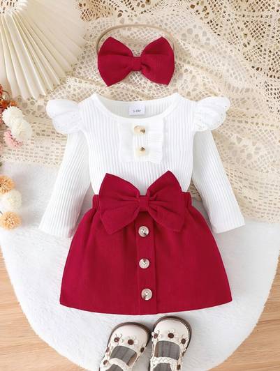 ब्रवर्ल्डकॉलेक्शन लड़कियाँ party(festive) टॉप स्कर्ट