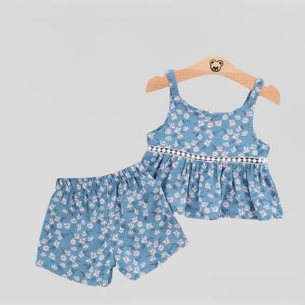 Nishideek Fashion Girls Party(Festive) Shorts Top