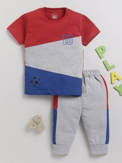 LITTLE FIGHTER Boys Casual T-shirt Track Pants