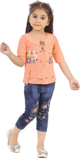 WILD EMPIRE Girls Party(Festive) Top Jeans