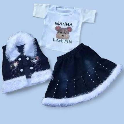 Raniomatic Baby Girls Party(Festive) T-shirt Skirt