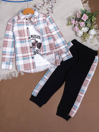 HIKUJ Boys Party(Festive) Shirt Track Pants