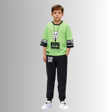 LILBITS Boys Casual T-shirt Track Pants