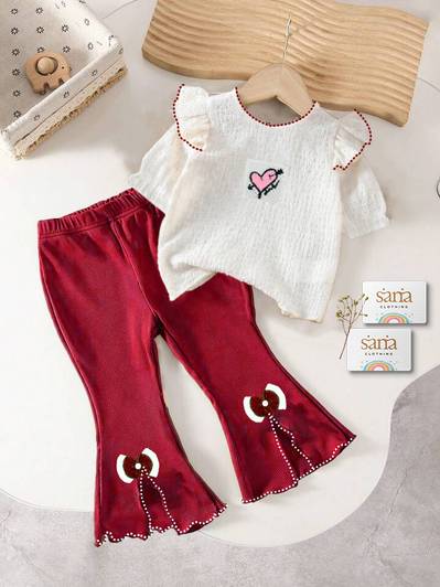 Sana Clothing Girls Party(Festive) Pant Top