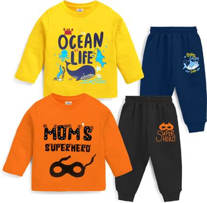 Kuchipoo Baby Boys Casual T-shirt Track Pants