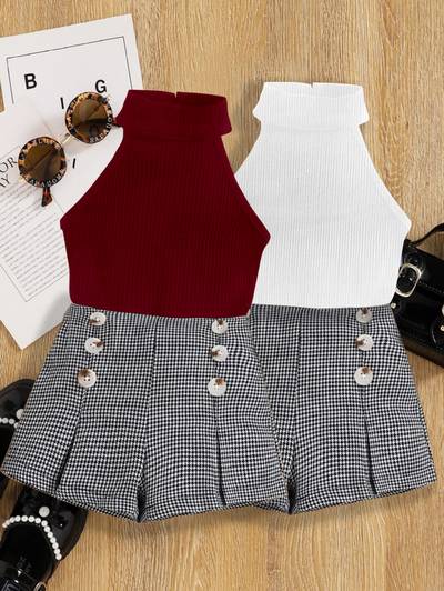 DEL LUNA Baby Girls Casual Top Skirt