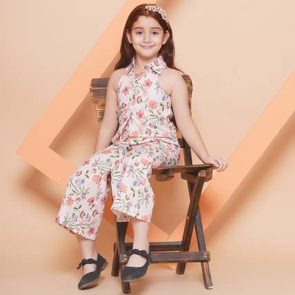 Arshia Fashions Girls Party(Festive) Top Trouser