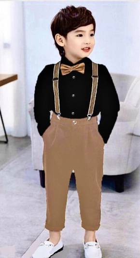 ULTRINA Boys Party(Festive) Shirt Pant, Suspenders, Bow Tie