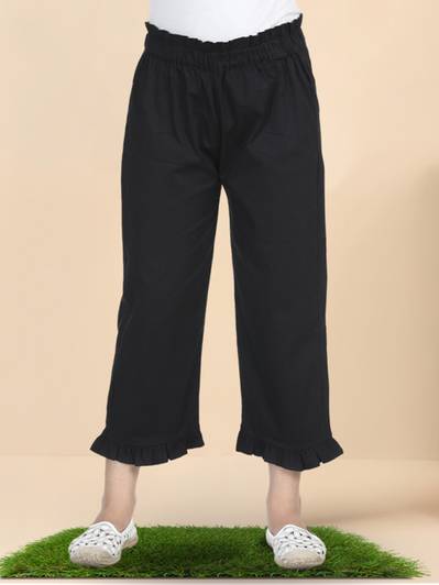 CUTIEKINS Capri For Girls Casual Solid Cotton Lycra Blend