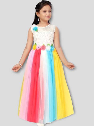 VIVEKGARMENT Girls Maxi/Full Length Festive/Wedding Dress