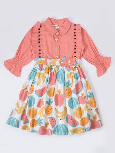 Bella Moda Girls Midi/Knee Length Casual Dress