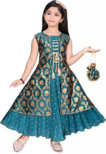 Zenat Girls Maxi/Full Length Party Dress