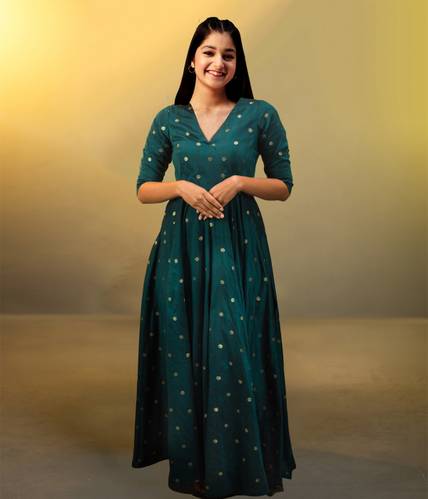 Kedar Fab Indi Girls Maxi/Full Length Festive/Wedding Dress