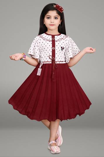 Tisha Fashions Girls Below Knee Party Dress