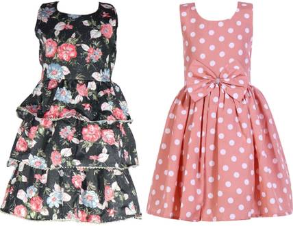 Mamnoon Girls Below Knee Casual Dress